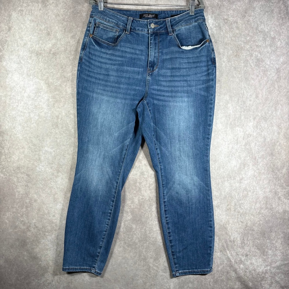 Judy Blue Jeans Womens Size 14W Blue Slim Fit High Rise Denim Stretch Casual